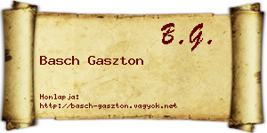 Basch Gaszton névjegykártya